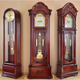 Bieying Floor Clock Wohnzimmer Massivholz Mechanische Uhr Europäische Klassische Zeit Uhr Chinesische Luxusatmosphärische Kupfer vertikaler Uhr 9922 Mahagoni 14 Zoll