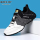 
Baofeilua brand sports shoes men's shoes for spring and summer new breathable dad shoes men's versatile soft sole heightened casual shoes men black gray 7029 [leather surface]-high heightened 41