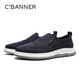 Qianbaidu Sommer bequeme Leinwandschuhe Herrenschuhe Leicht und vielseitig atmungsaktive Freizeitschuhe Herrenschuhe Marine Blue 42
