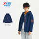 XTEP children's clothing boys' winter polar fleece jacket windproof warm windbreaker deep blue 170cm