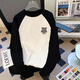 
Zhuang Lianzi cotton rag-shoulder black and white spliced ​​long sleeves 2025 autumn new male student round neck trendy couple base shirt top 3894ad black and white spliced ​​long sleeves M Recommended 80-100Jin [Jin equals 0.5 kg]