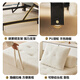 Blocs de construction, canapé-lit, lit rétractable décontracté pliable à deux usines, salon, petit appartement multifonction Sofa, 85 cm blanc off-blanc [chat à l'usure Scratching]