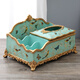 
American tissue box living room home multi-function paper box European retro paper box simple remote control storage box 1047 blue oriole blossom vertical draw