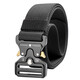 Wanjiazhen canvas belt men's automatic buckle tactical belt casual pants belt nylon woven belt alloy buckle military training belt black belt alloy buckle
