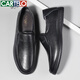 Cartelo Lederschuhe Herren Sommer Cowhide Ein Fuß Herrenschuhe Cowhide Weiches Einzelbetrieb Casual Schuhe 6219 Schwarz 40