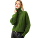 
Difelige European and American fashion lazy style turtleneck sweater for women 2024 new winter casual versatile sweater picture color XL