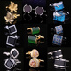 Jingmengyuan Französische Manschette Links Ärmeln Nägel Herrenmanschettenknopf Hemd Manschettenlinks Manschettenknopf Manschette Nagel Herrenanzug Anzug Haken Hemd Manschettenlinks Retro Gold