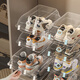 Neben transparent shoe box is a storage artifact for seasonal shoes, space-saving plastic shoe cabinet storage box, household dust-proof shoe rack, 12 pieces - medium white buckle for size 39 shoes