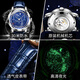 Olevs Swiss Certified Brand Watch Mechanical Watch Vollautomatisch Herren Uhr Luminous wasserdichte sternförmige Mode Mods Watch Olevs-9923-Silver Shell Flat Circle