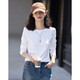 Demana Classic Simple T-shirt Spring and Autumn Round Neck Pullover Basic Bottoming Long Sleeve T-shirt for Women