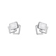 Holycat cat in arms s925 silver geometric square earrings girl birthday Valentine's Day gift earrings cool style high-end earrings for girlfriend 925 silver geometric square earrings