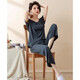 Pyjamas modal pantalon de raccourci à manches à manches courtes à manches courtes minces 2025 NOUVEAUX Vêtements domestiques avec coussinets poitrine pour usure extérieure ym841 rose xxl (adapté à la hauteur 170-175 cm