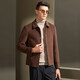 ANTONIO [Customized doppelseitig] Neue Herbst- und Winter-Revers-Wolljacke für Herrengeschäft, die kurze einbrustige Jacke Camel 52 (180/96A) pendelt.