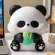 Qi Le birthday gift panda piggy bank for women, children, large capacity, depositable and removable, new style for boys, only in and out of the piggy bank, Panda Dada (large size)