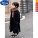 Disney (DISNEY) manteau en laine pour fille manteau en laine mi-long 2024 automne et hiver nouveau style épaissi manteau polyvalent tendance noir 150 cm