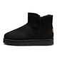 Pull back official snow boots men's boots velvet thickened cotton shoes winter men's high-top Martin boots outdoor casual shoes for men black/1629 (velvet lining) 42
