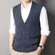 KING DEER Ordos Cashmere Sweater Men's Sweater Vest Spring Autumn Winter New Knitted Cardigan V-neck Jacket Medium Gray L 170 Recommended Weight 120-140Jin Jin is equal to 0.5 kg