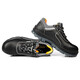 Zhongmai ZM698 safety shoes, steel toe anti-smash, head layer lychee embossed cowhide PU outsole wear-resistant and non-slip labor-safe shoes, size 36