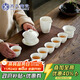 Su's Ceramic Tea Set Chinese White Porcelain Hand-painted Gold Sancai Gaiwan Kung Fu Tea Set Gift Box Set J0260