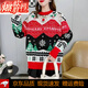 MOOLENA European and American Christmas Soft Waxy Sweater Women's Loose Lazy Style Retro Knitted Sweater Top Trendy Red One Size