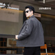 DK Brand Men's Jacket Woolen Coat Woolen Coat Winter 100% Pure Wool Liner interno extraíble Jacket engrosado Gris oscuro M /170