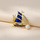 Yalundi sailing brooch, high-end, exquisite and fashionable women's high-end corsage brooch, design niche suit birthday gift