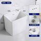 Shantou Lincun balcony mop pool ceramic mop pool household bathroom sink mop mop pool floor-standing mop bucket Elegant white 39 Taiwan-controlled high-foot model