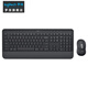 Logitech MK650 Wireless Keyboard and Mouse Set Full Size Keyboard Bluetooth Keyboard and Mouse Business Office Keyboard and Mouse Set Office Mouse Keyboard MK650 Commercial Edition [Graphite Black Guaranteed 2 Years of Repair]