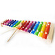 
Jingqiao Children's 15-scale aluminum sheet hand-knocking piano hand-knocking xylophone musical instrument set CL toy iron sheet beech wood 15-tone piano