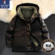 Woodpecker (TUCANO) large-size men's winter work down jacket for men's fat men loose and fat plus larger windproof waterproof and warm hooded jacket 5277-Military green [New national standard white duck down] 5XL Recommended 220Jin[Jin equals 0.5 kg]-245Jin[Jin equals 0.5 kg]