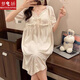Mengjiao nightgown summer women with breast pad 2024 new cute short-sleeved pajamas for women summer princess style can be worn outside home clothes JDX-3888 pink M code (recommended 80-100Jin [Jin equals 0.5 kg])