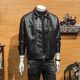 JAGR trendy brand leather jacket men's new spring and autumn motorcycle leather jacket casual top trendy men's leather jacket black black 2XL