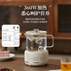AOTEYOU mini health kettle full glass office health kettle for one person kettle stewing kettle integrated small fully automatic constant temperature kettle tea maker scented tea tea kettle electric stew cup Yu Qing Green mechanical model + tea leakage knob adjustment + all glass 0.6L health kettle