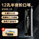 Dunhuang Chromotic harmonica 12-hole film-free washing C-tuning for students to beginners C-tuning black