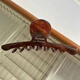 Danqin elegant retro hairpin temperament grabber female hairpin back of the head French shark clip new high-end acetic acid hair accessories smudged blue brown 11.5 cm