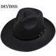 Danwens top hat men's Shanghai beach hat Xu Wenqiang's same style British top hat groom's official hat classic wool felt hat black M (56-58cm)