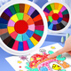 Reverse-Fingermalerei Pigmentfarbe Kindergarten Kinderkinder Tinte Multi-Color-Handabdruck-Druckplatte Großer Babyfinger Drucker großer Druckplattform Rubbing Tool 1 Disc 24 Farben
