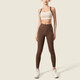 VFU Sports Bra Women's High-Intensity Shockproof Sports Bra Running Fitness Yoga Wear Bra Sweet Brown Color Matching L