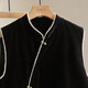 Sibaishe new Chinese style stacked vest for women 2025 autumn new style retro temperament personalized design vest