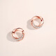 DL 1998 Fat Donglai same style 18K rose gold earrings Mobius earrings new light luxury Korean style earrings round female silver silver earrings rose gold