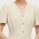 Glorias kleiner duftender Rock, Ouruo Style Lady's V-Ausschnitt-Kleid-Outfit 1E3R4K010 07W Beige s