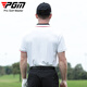 
PGM golf clothing men's short-sleeved summer sports t-shirt antibacterial elastic polo shirt color-blocking ribbed collar men's clothing YF684-white [top] L