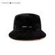 Tommy Hilfiger Automne et Winter Women's Clothing American Retro Trend Classic simple broderie confortable CHAUFF CHAUD PLUSH FISHERMAN'S HAT 16784 BlS BDS (cercle de tête 57cm)