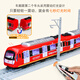 KAIWEI Large Alloy U-Bahn-Set Fernbedienung Elektrische Hochgeschwindigkeits-Bahn-Bahn-Bahn-Modell Simulation Spielzeug Frontauto Boy [Red] Fernbedienung Subway-3 [einschließlich wiederaufladbarer Batterie