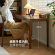 Genji Muyu solid wood desk Nordic home computer desk small apartment oak writing desk simple study desk 1.4m single table