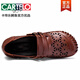 Cartelo Summer Cuero zapatos Madre de cuero genuino Mujeres suaves para mujeres Huecares transpirables Sandalias de malla de malla de mediana edad y anciana