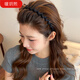 Nuan Yuexi high skull wavy headband women's 2024 new face wash headband special non-slip hair band pressure hairpin hair bundle headdress bright silk black
