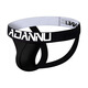 Adannu translucide sexy sexy maille basse taille séduisant sous-vêtements macho sexe masculin t-trousseurs AD139 blanc m