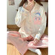 Huilie Pacha dog pajamas for women in spring and autumn ice silk long sleeve cardigan trousers new summer cool cute home clothing set Ice silk #B693 M[80-100Jin[Jin equals 0.5 kg]] All size