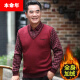 哲汉爸爸龙年本命年衣服大红色装中老年人男士假两件加绒加厚红色上衣 695加绒加厚酒红 170/L/适合110-130斤